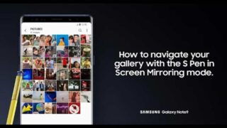 صفحه نمایش Galaxy Note 9 با قلم S Pen کنترل