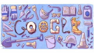 گوگل Google Doodle روز کار ایالت متحده جشن