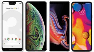 مقایسه نوت 9 ،پیکسل 3 XL ،آیفون XS Max و ال جی V40