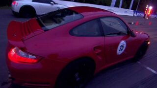 مسابقه تک کورس خودرو نیسان GT-R و پورشه 911