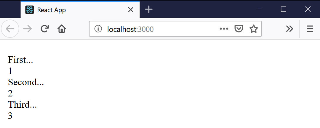اجرا مثال کلید های reactjs
