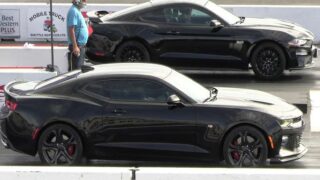 مسابقه فورد موستانگ GT 2019 و Camaro SS 2017 Mustang