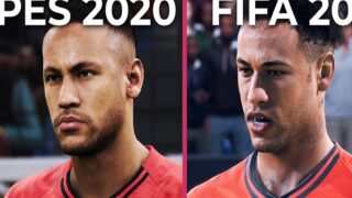 مقایسه گرافیکی بازی فیفا 20 PES 20 PS4 Pro