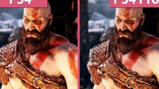 مقایسه کیفیت بازی خدای جنگ God of War کنسول بازی PS4 PS4 Pro