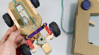 ساخت چوب بستنی مقوا با ماشین اسباب بازی مسابقه ای