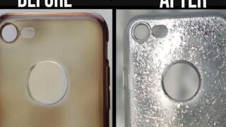 تزئین کاور محافظ موبایل شفاف ایجاد اثر الماسی