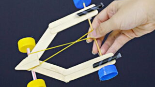ساخت کش لاستیکی چوب بستنی با ماشین اسباب بازی