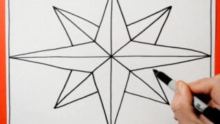 هنر ترسیم سه بعدی 3D نقاشی با اشکال ستاره مثلث