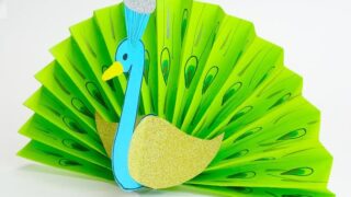 ساخت کاردستی کاغذی طاووس کاغذی