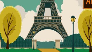 برج ایفل پاریس برنامه ایلوستریتور Illustrator