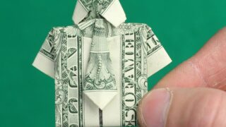 کاردستی پیراهن اوریگامی با دلار