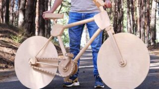 ساخت گذشت 200 ساعت با دوچرخه چوبی
