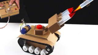 ساخت مقوا با تانک اسباب بازی حامل موشک