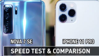 مقایسه تست سرعت گوشی نوا 7 SE هواوی و آیفون 11 پرو اپل