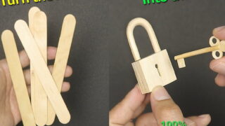 کاردستی با چوب بستنی ساخت قفل
