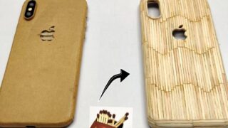 ساخت چوب کبریت با کاور چوبی موبایل