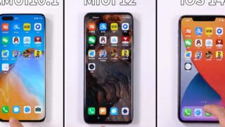 مقایسه سرعت رابط کاربری iOS 14 MIUI 12 EMUI 101