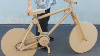 ساخت دوچرخه با کارتن لوله پی وی سی