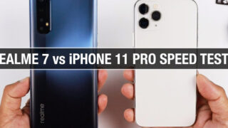 مقایسه تست سرعت گوشی ریلمی 7 و آیفون 11 پرو اپل