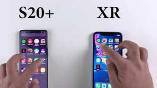 مقایسه تست سرعت گوشی گلکسی S20 پلاس سامسونگ مقایسه با آیفون XR اپل