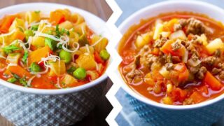 پخت 7 سوپ سبزیجات گوشت سالم مقوی