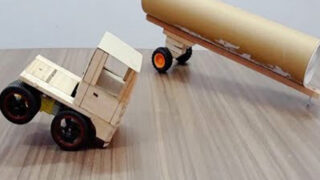 ساخت چوب کارتن مقوایی با کامیون کنترلی خانگی