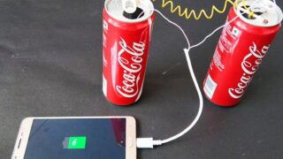 ایده شارژ موبایل با قوطی کوکاکولا لیمو
