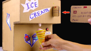 طرز تهیه دستگاه تحویل بستنی با کارتن مقوایی