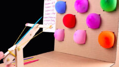 نحوه ساخت یک میز بازی با بادکنک برای تیراندازی با کمان