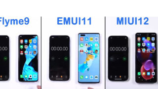 مقایسه سرعت رابط کاربری EMUI 11 و Flyme 9 و MIUI 12