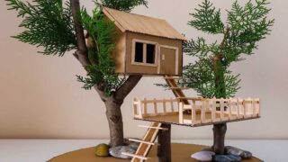 ساخت ماکت درختی با کارتن مقوایی