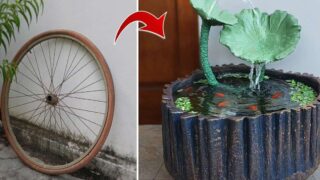 ساخت آبنمای با چرخ دوچرخه