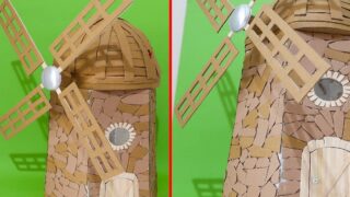 ساخت ماکت آسیاب بادی با کارتن مقوایی