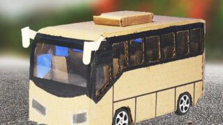 ساخت اتوبوس اسباب بازی کنترلی با کارتن مقوایی