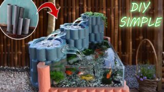 ساخت حوضچه آب با لوله پی وی سی سیمان