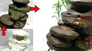 ساخت آبنمای سیمانی مدل سنگی