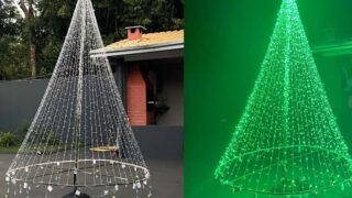 ساخت درخت کریسمس نورانی