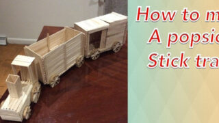 ساخت قطار اسباب بازی با چوب بستنی