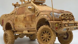 هنر حکاکی چوب ساخت ماشین فورد رپتور 2020