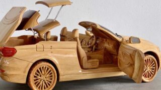 ساخت اتومبیل بی ام و 420i کانورتیبل با چوب