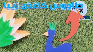 کاردستی طاووس کاغذی اوریگامی