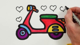 نقاشی موتور کودکانه
